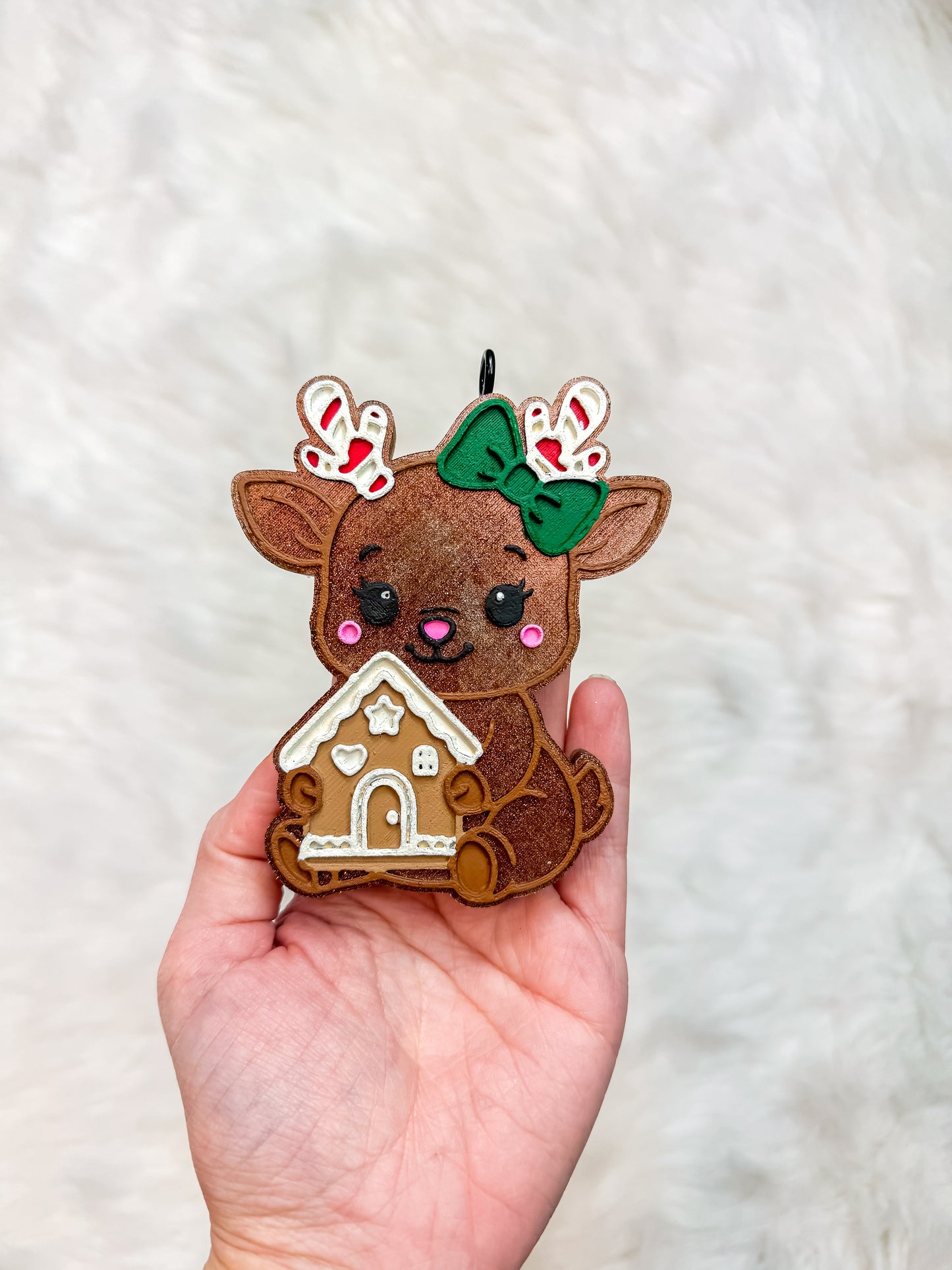 Reindeer W/ Gingerbread House Freshie