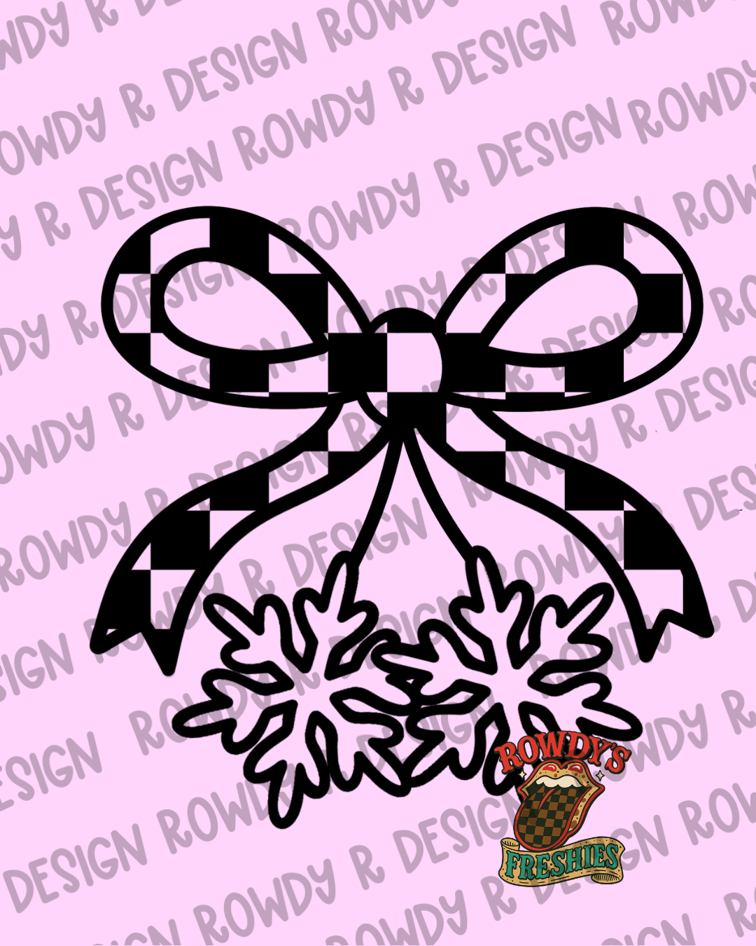 Check Snowflake Cherries STL/PNG