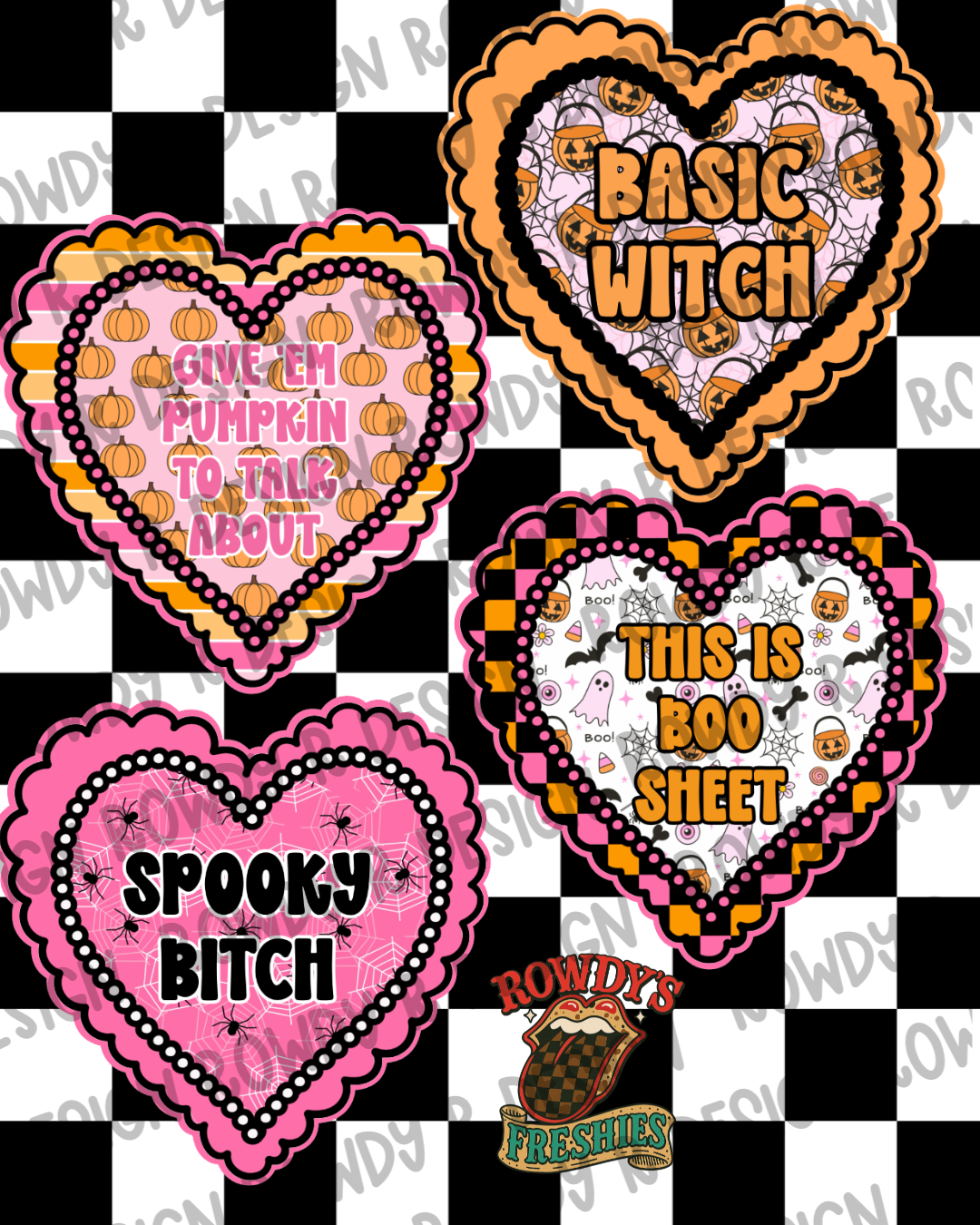 Halloween Heart Frame Cardstock PNG