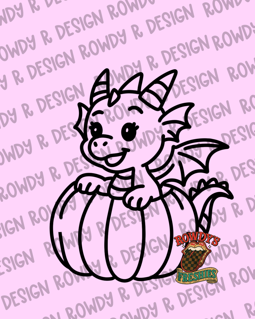 Dragon In Pumpkin STL/PNG