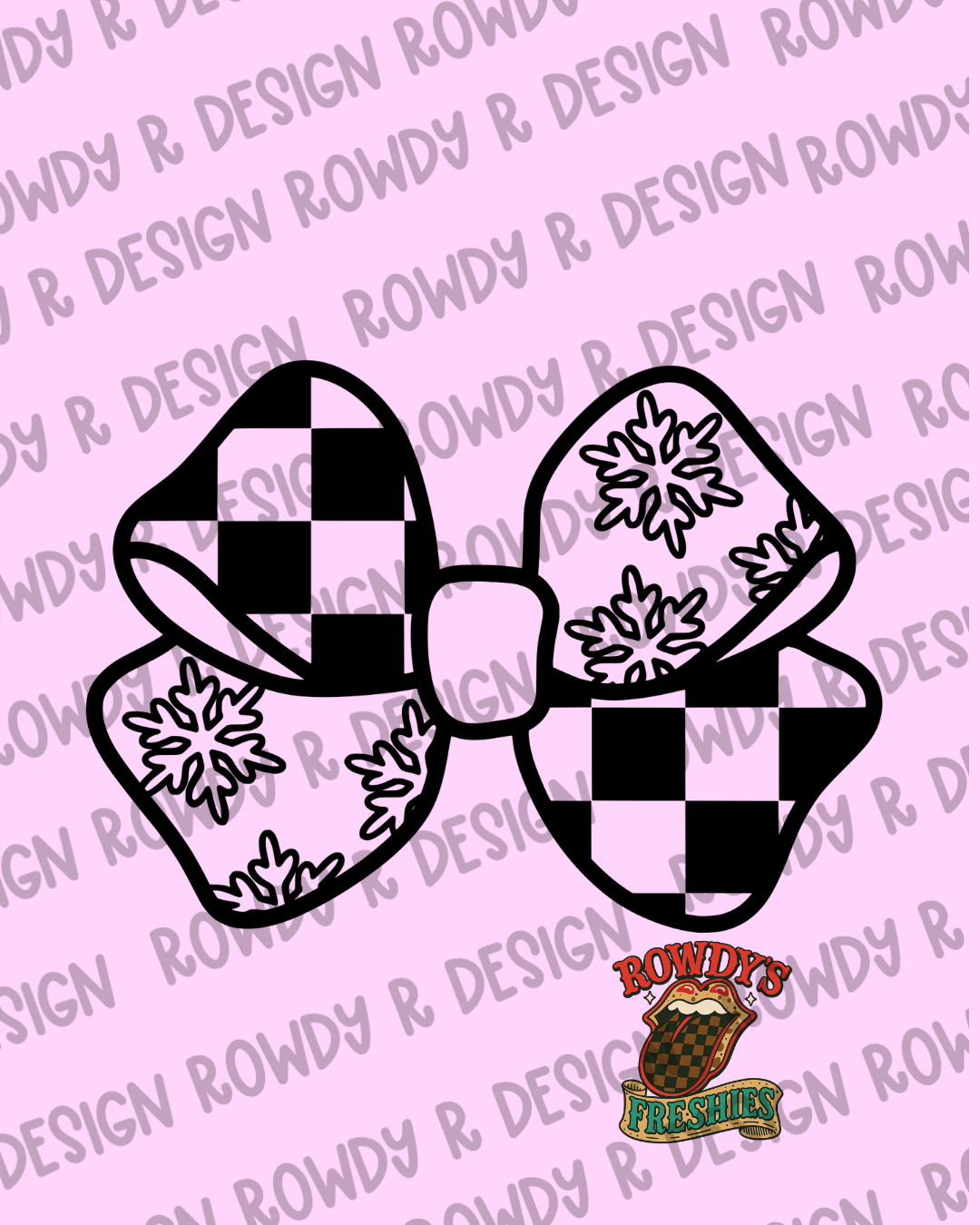 Snowflake Bow STL/PNG