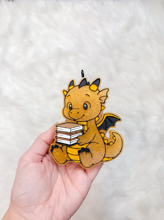 Dragon W/ Books Freshie