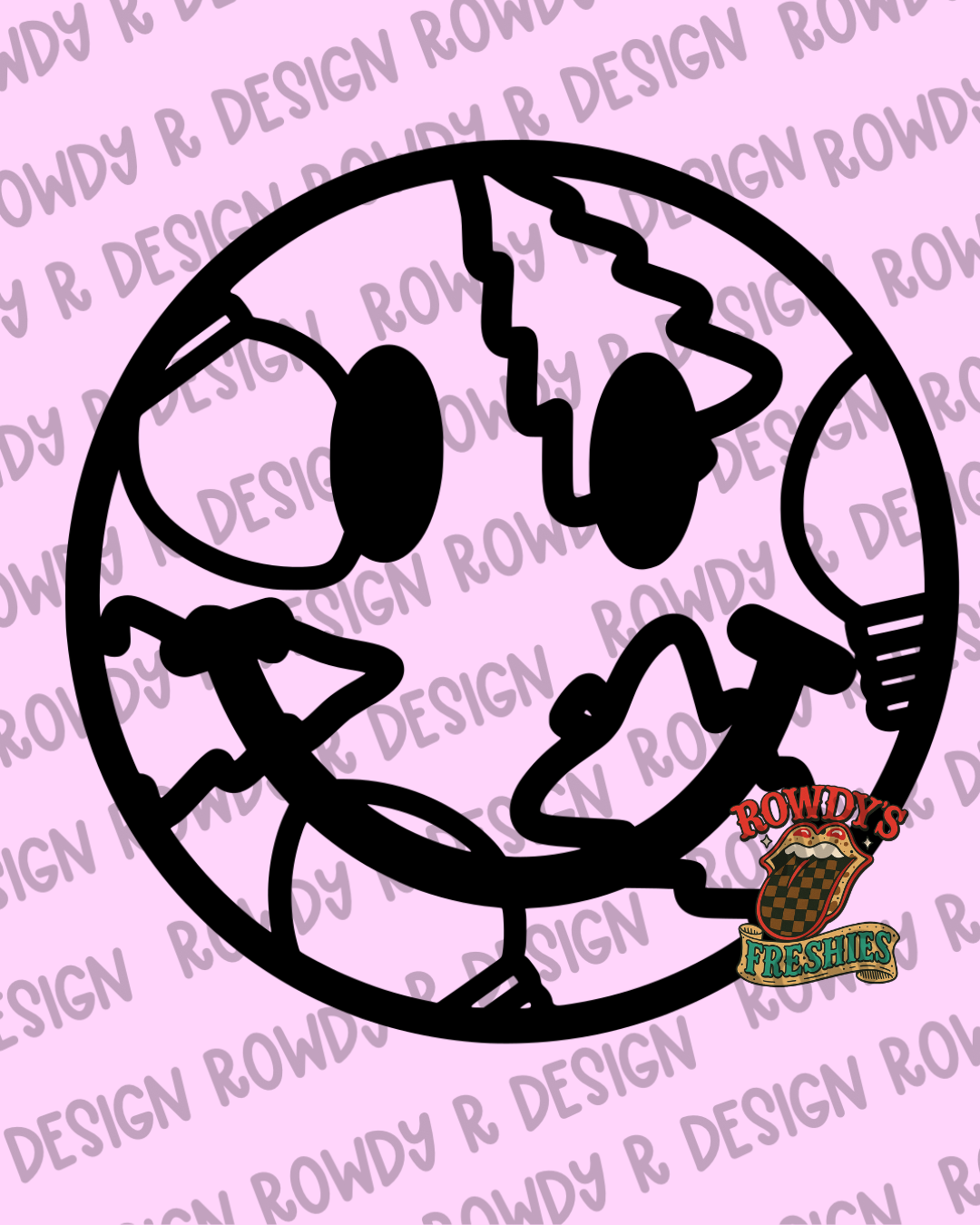 Trees And Christmas Bulbs Smiley STL/PNG