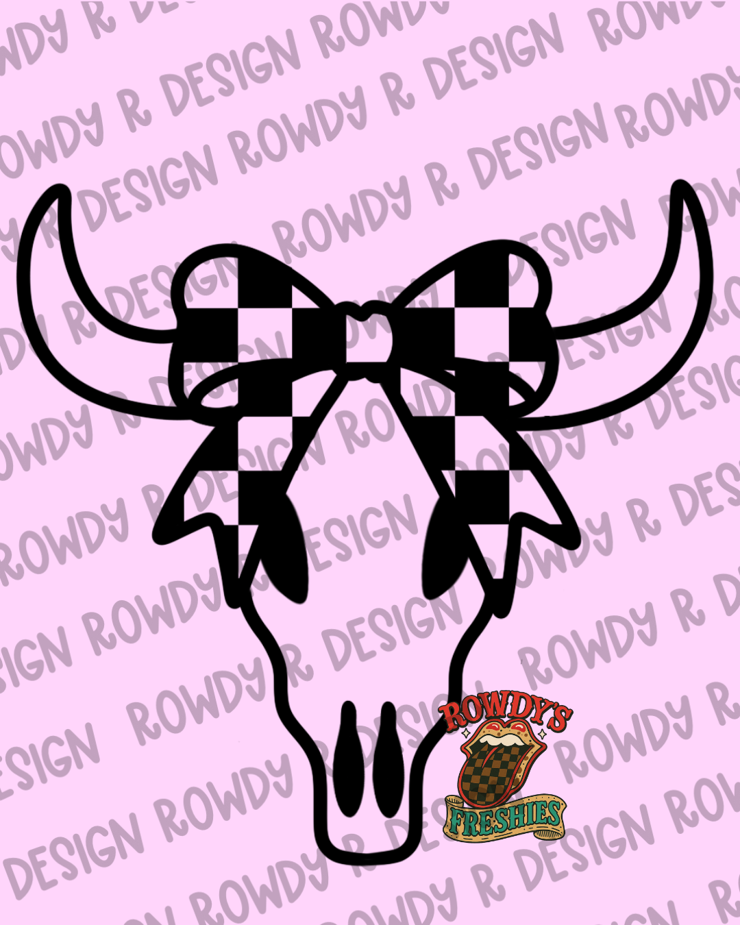 Check Bow Bull Skull STL/PNG