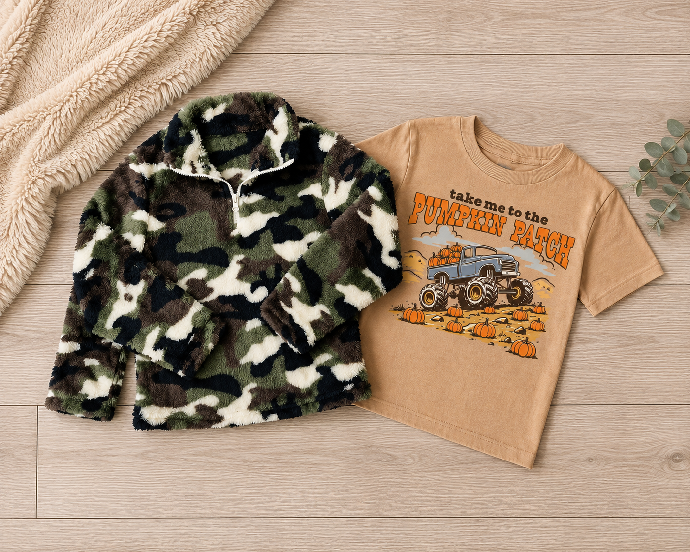 Pumpkin Patch Tee + Sherpa