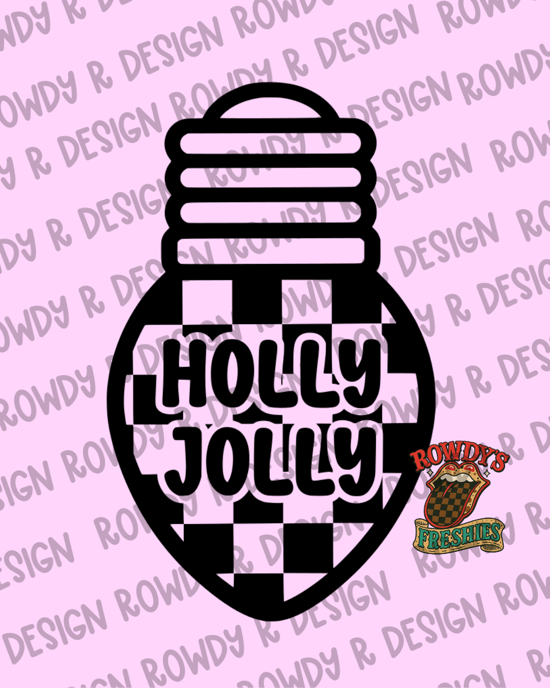 Check Holly Jolly Bulb STL/PNG