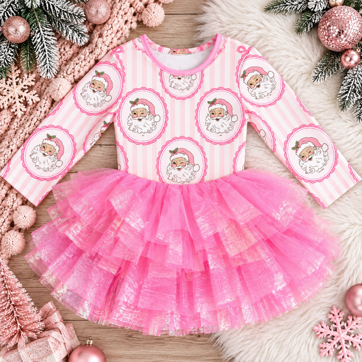 Vintage Pink Santa TuTu