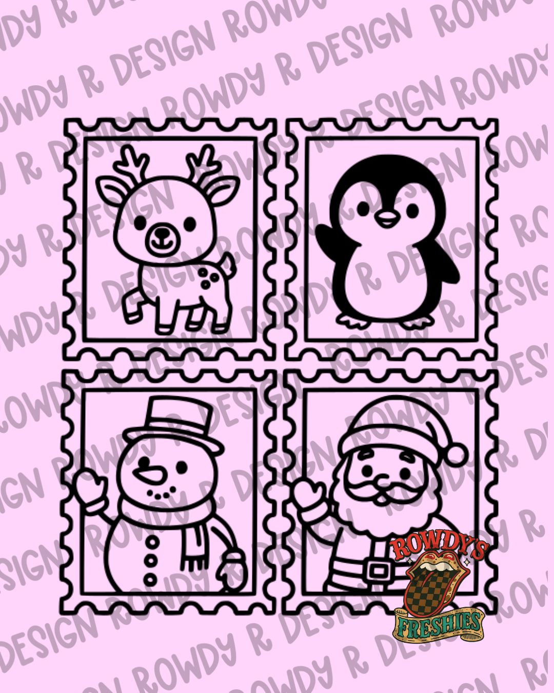 Christmas Stamps STL/PNG