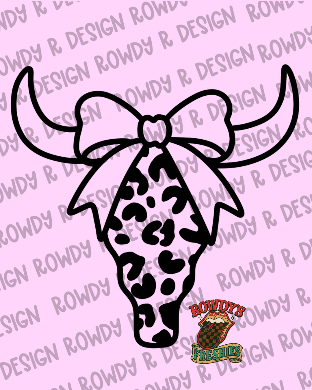 Leopard Bull Skull STL/PNG
