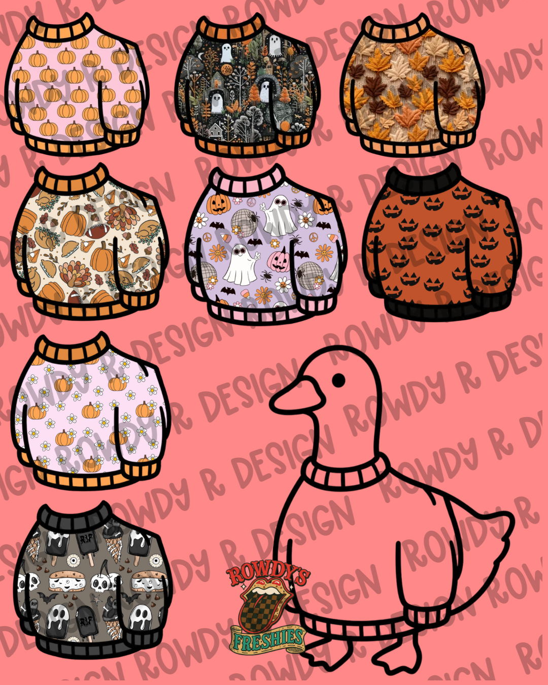 Sweater Goose + Holiday Cardstocks STL/PNG