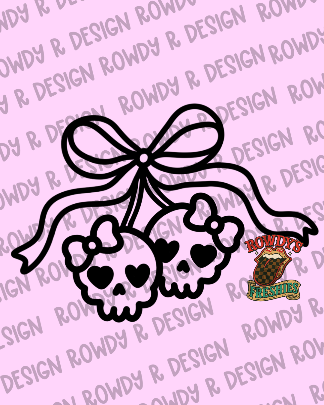 Girly Skelly Cherries STL/PNG
