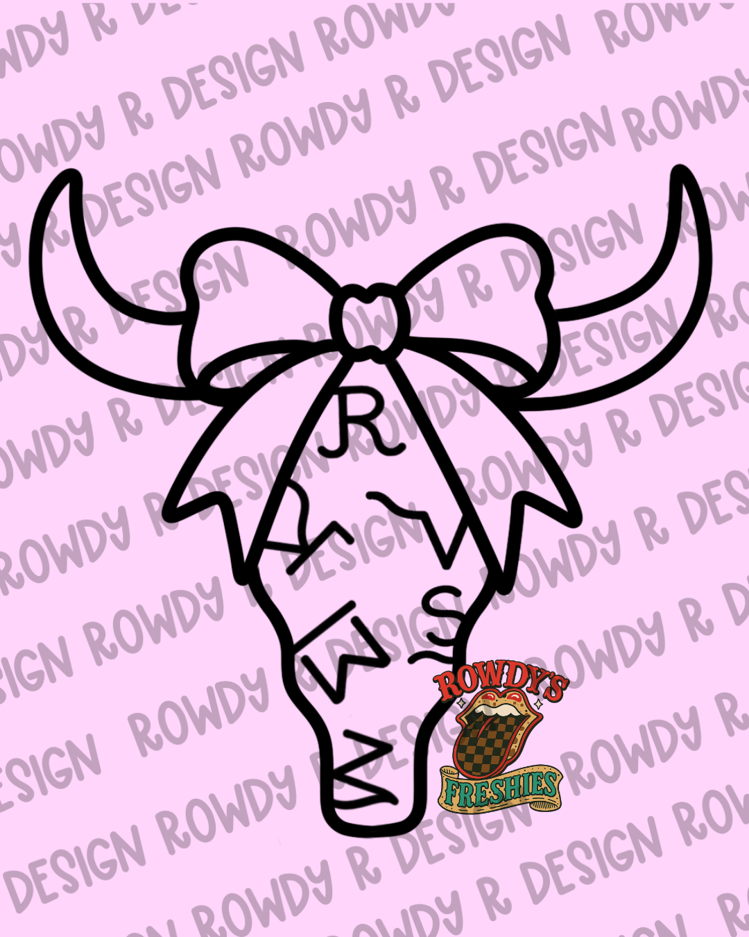 Cattle Brand Bull Skull STL/PNG