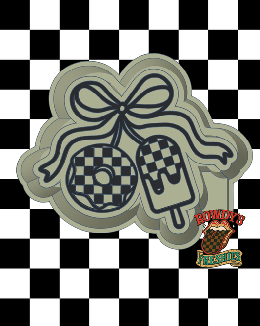 Checkered Ice Cream Cherries STL/PNG