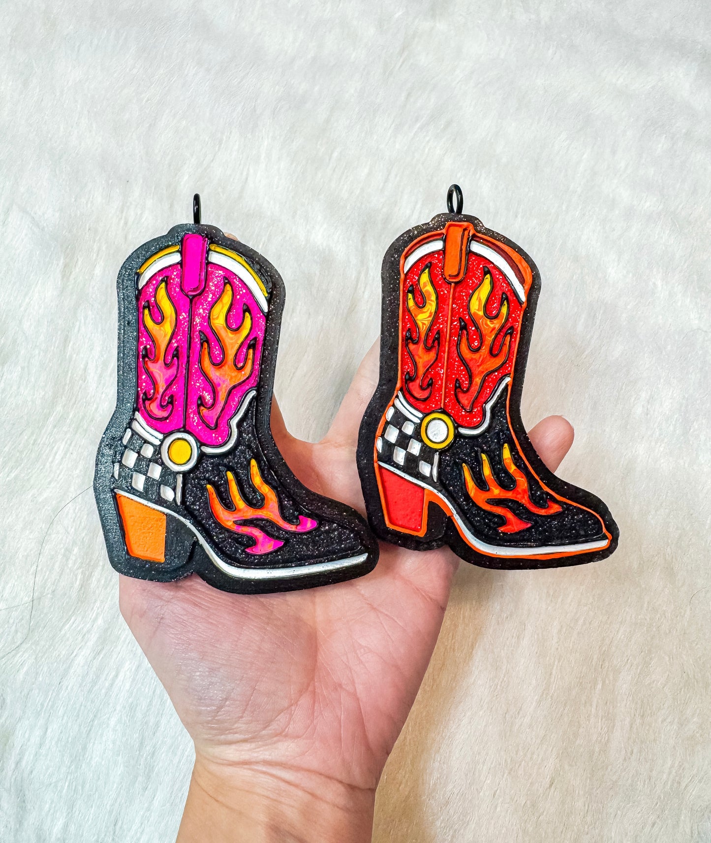 Flame Cowboy Boots Freshie