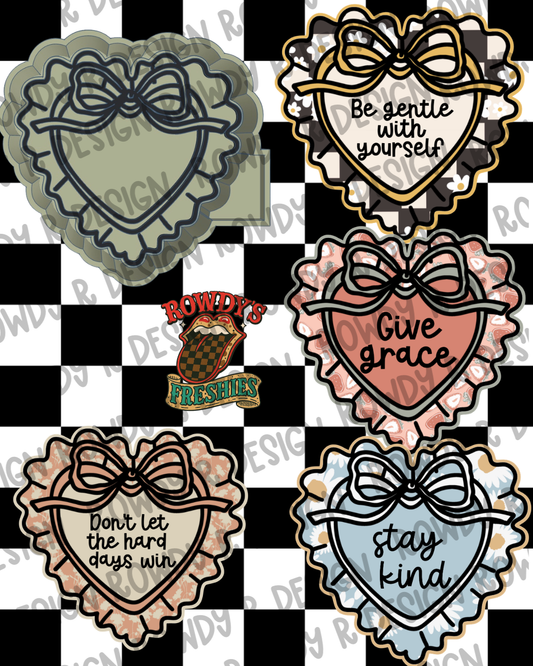 Lace Heart Frame Cardstock Grab Bags