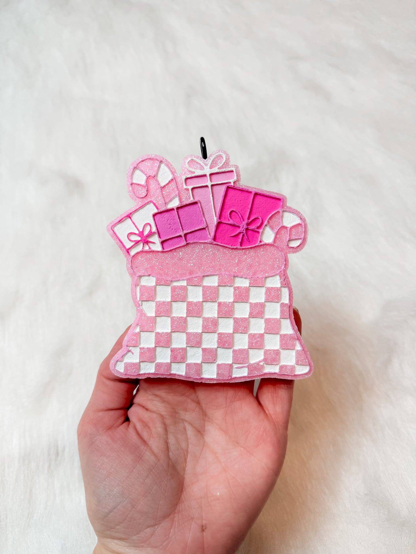 Checkered Santa Sack Freshie