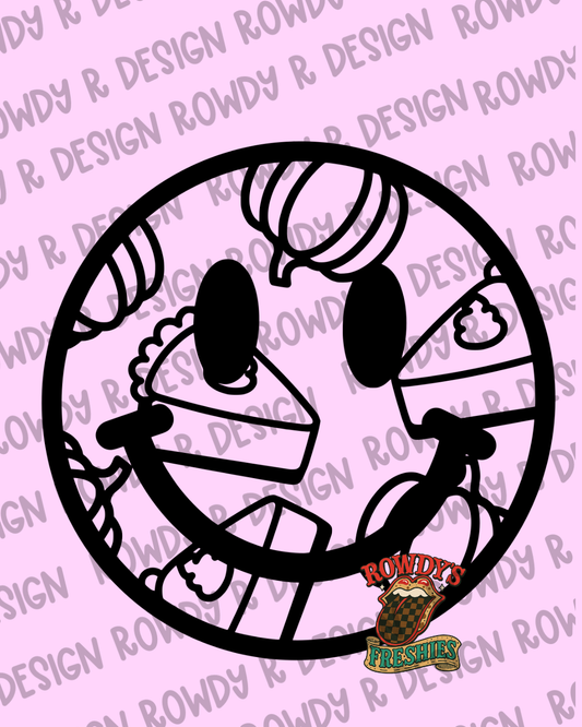 Pumpkin Pie Smiley STL/PNG