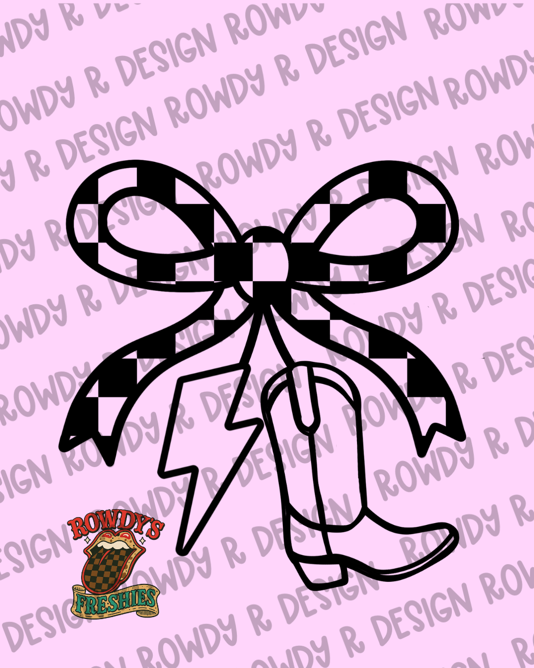 Check Lightning & Boot Cherries STL/PNG