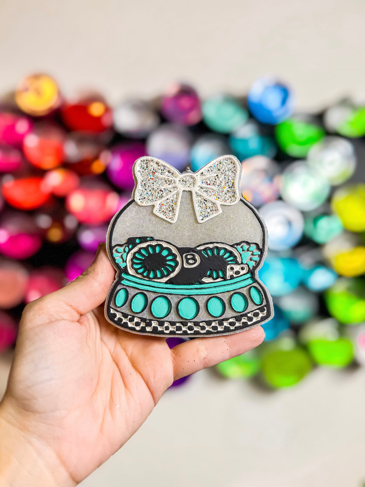 Turquoise Snowglobe Freshie