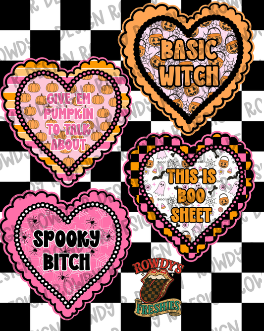 Halloween Heart Frame Cardstock PNG