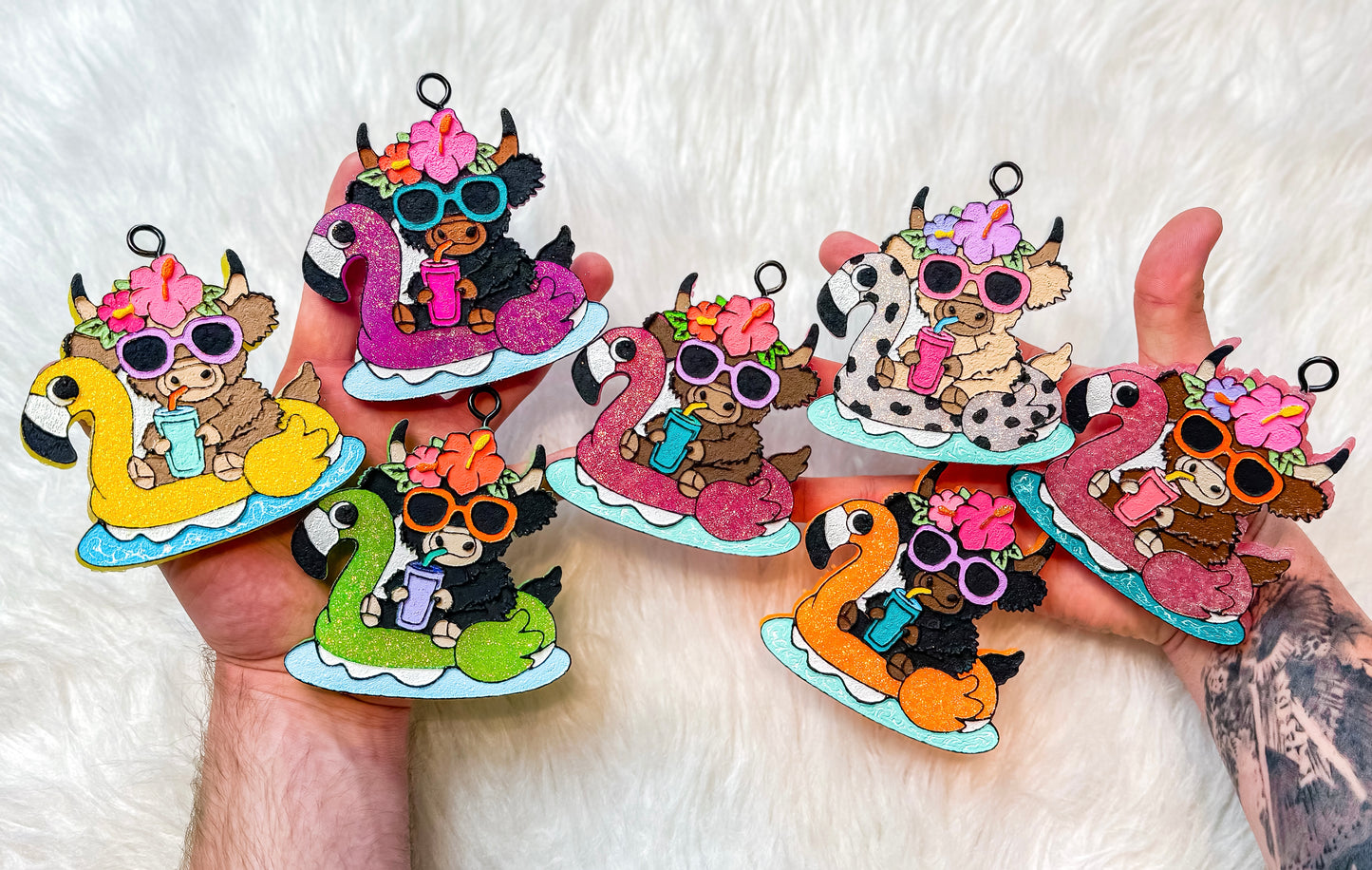 Flamingo Cow Freshie