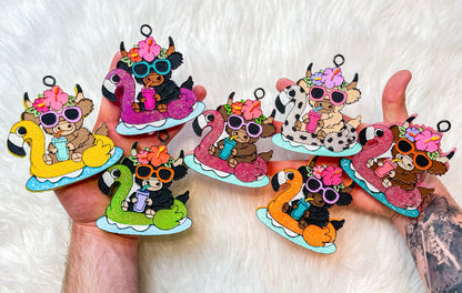 Flamingo Cow Freshie