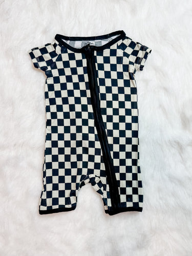 Checkered Bamboo Shortie