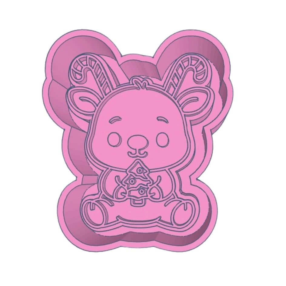 Candy Cane Reindeer Freshie STL File