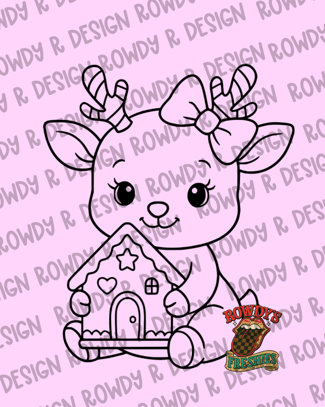 Gingerbread Reindeer STL/PNG