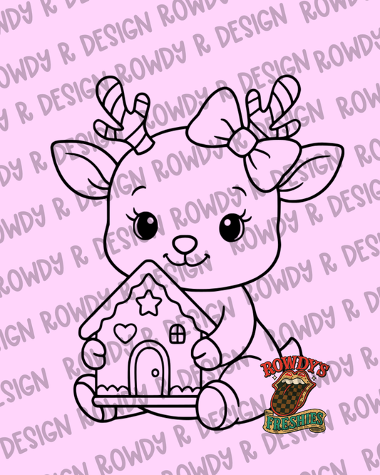 Gingerbread Reindeer STL/PNG