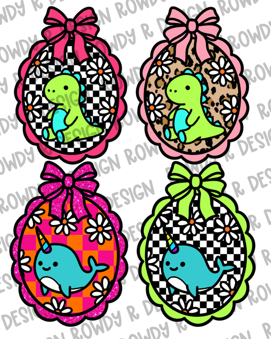 Dino & Narwhal Cardstock PNG