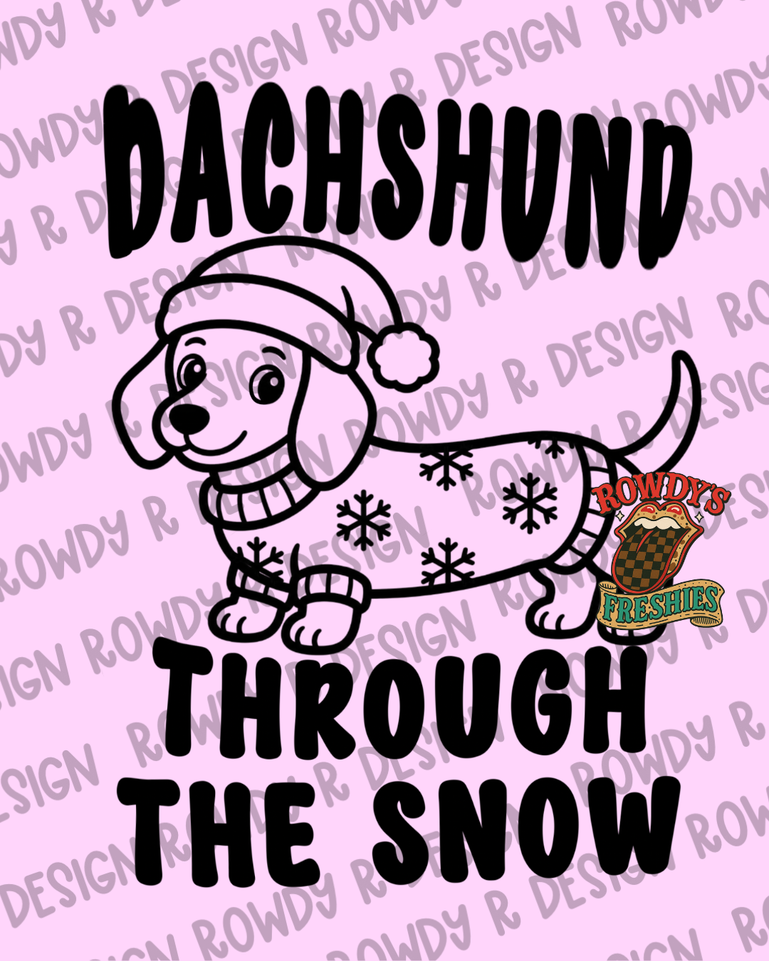 Dachshund Through The Snow STL/PNG