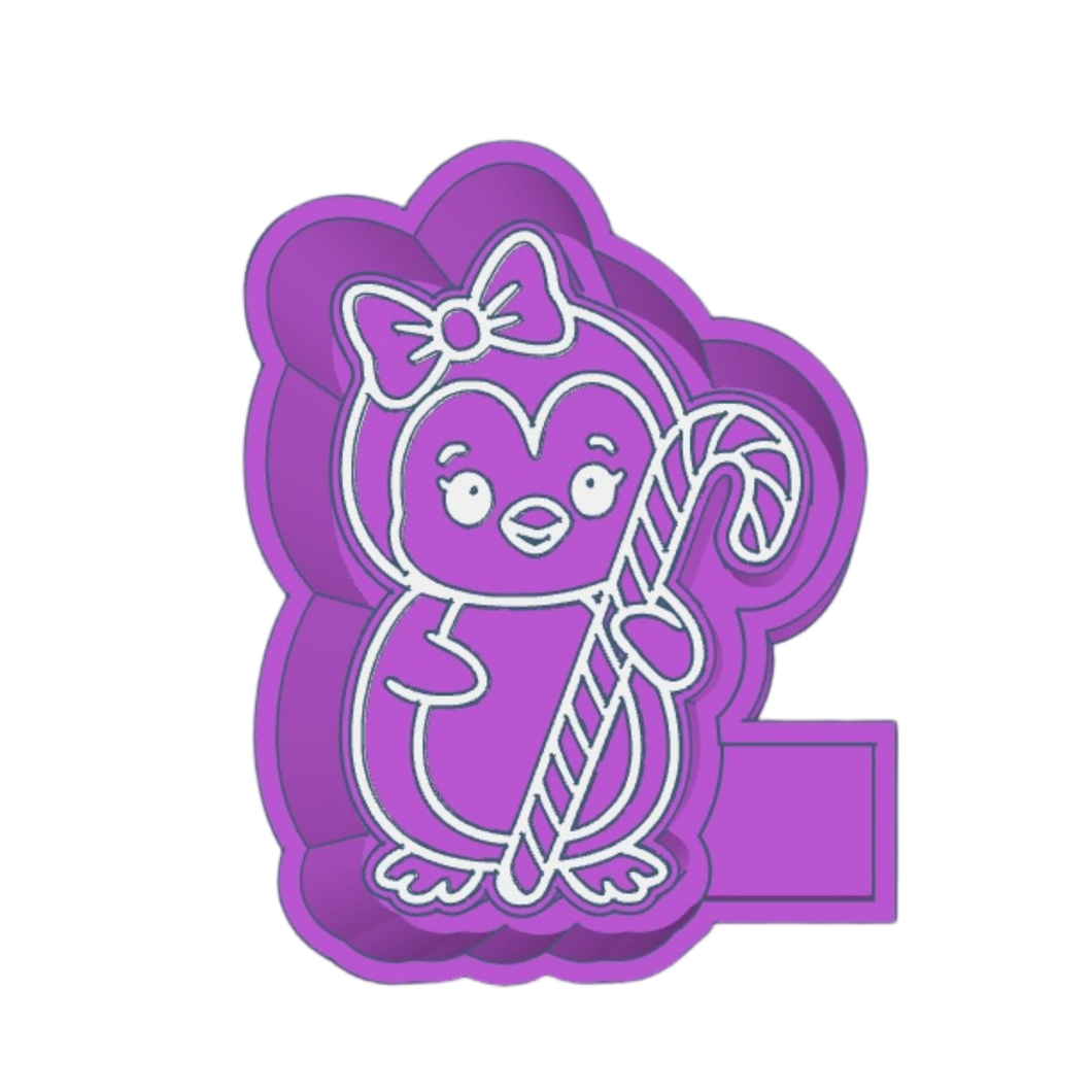 Penguin With Candy Cane Freshie STL