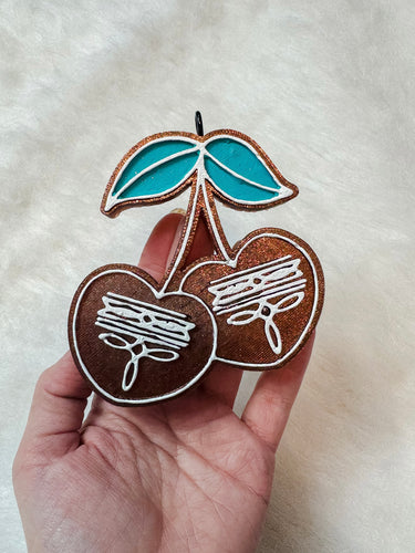 Boot Stitch Cherries Silicone Mold