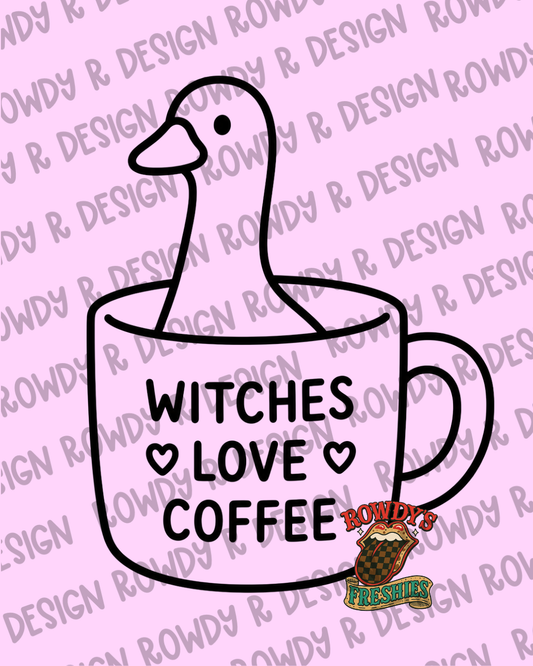 Witches Love Coffee Goose STL/PNG