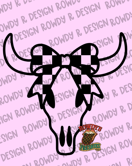 Check Bow Bull Skull STL/PNG