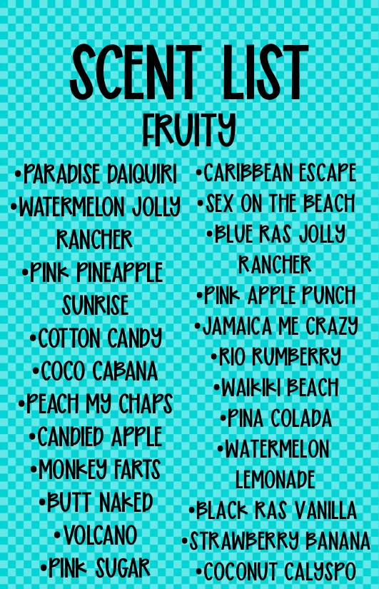 SCENT LIST! Click ME