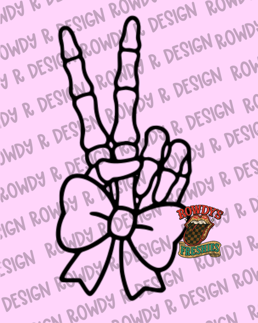 Skelly Hand W/ Bow STL/PNG