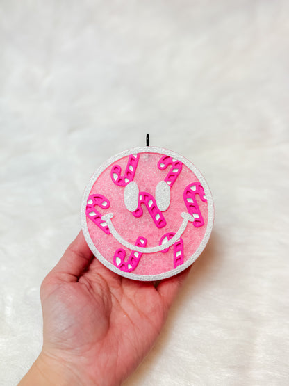 Candy Cane Smiley Freshie