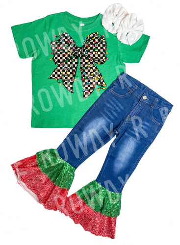 Checkered Bow Tee