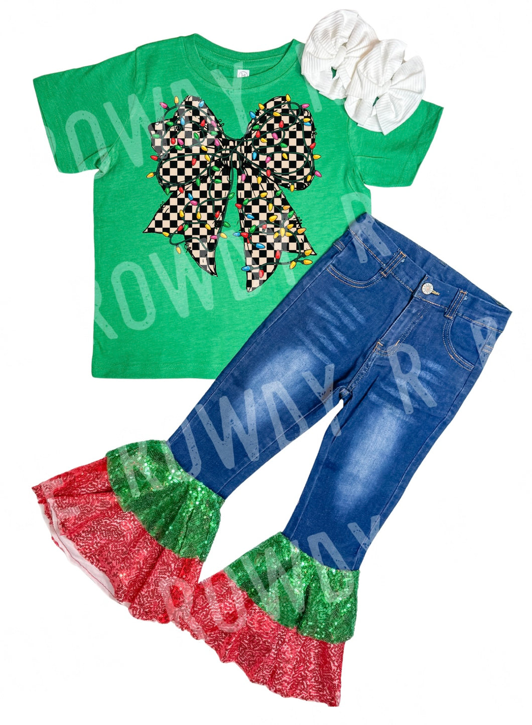 Checkered Bow Tee