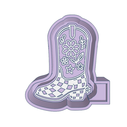 Checkered Cowboy Boot Freshie STL