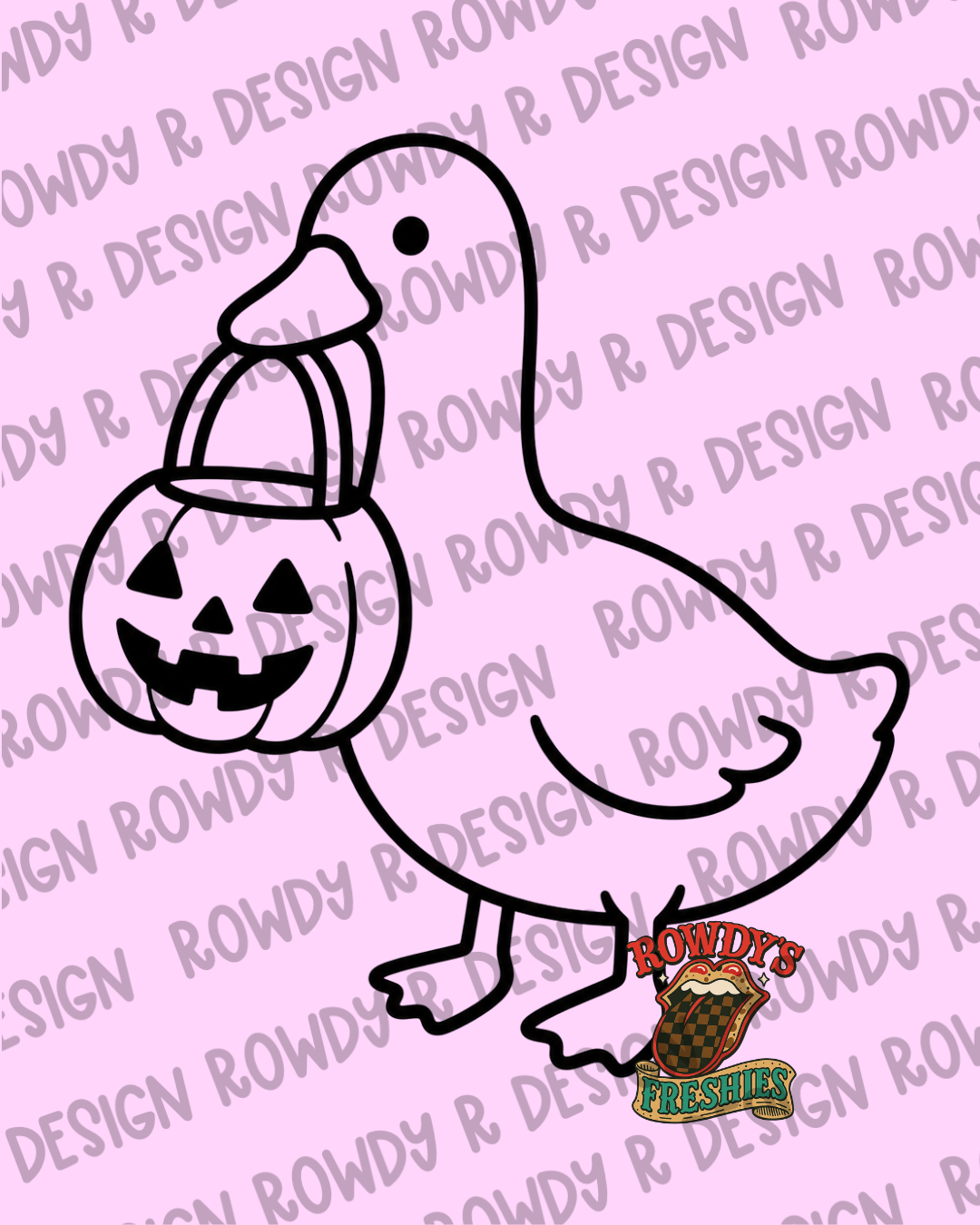 Goose W/ Pumpkin Pail STL/PNG