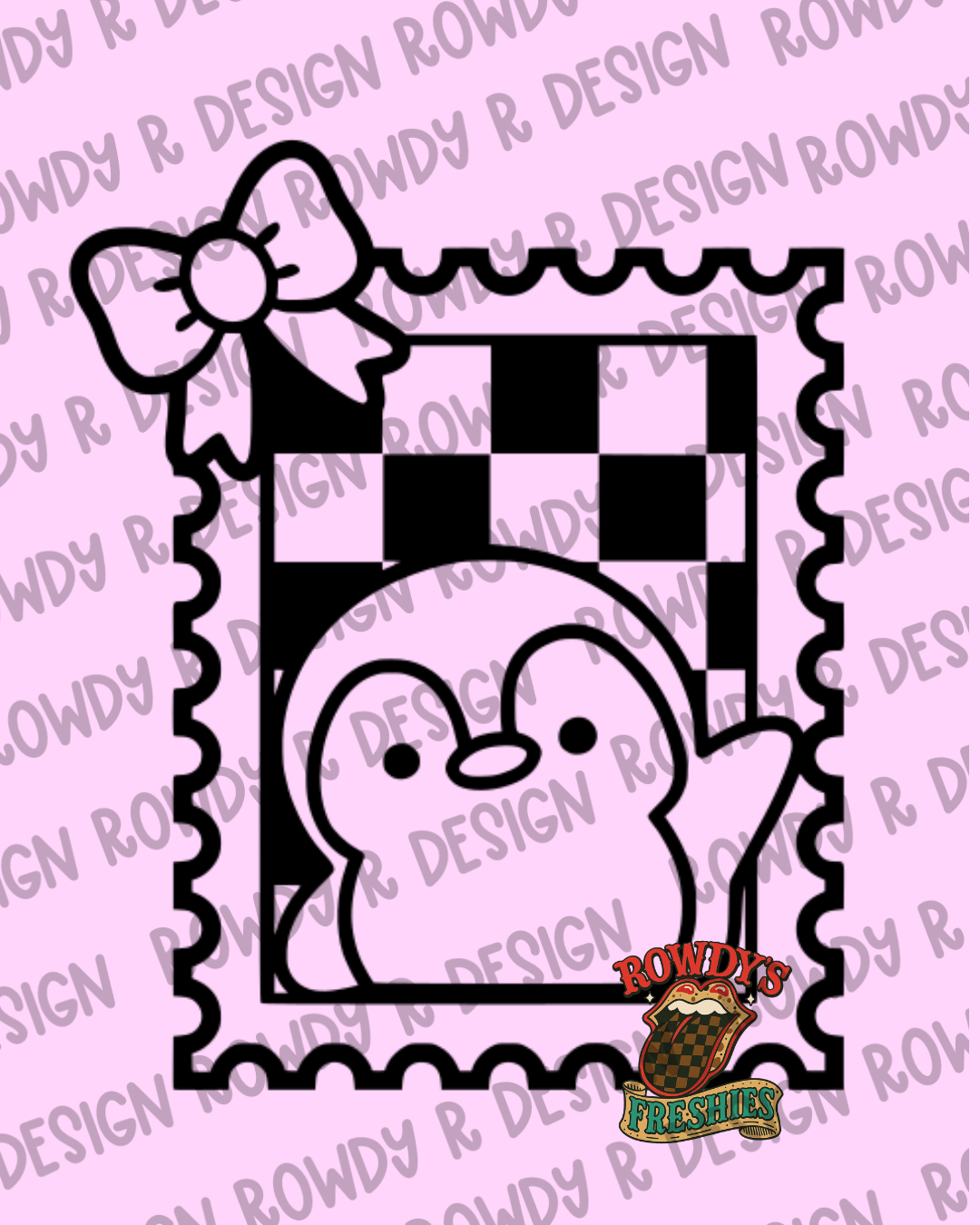 Penguin Stamp STL/PNG