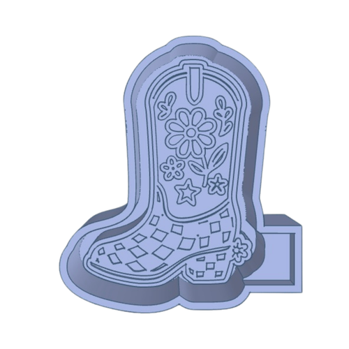 Checkered Cowboy Boot Freshie STL