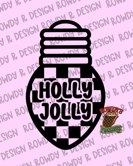 Check Holly Jolly Bulb STL/PNG
