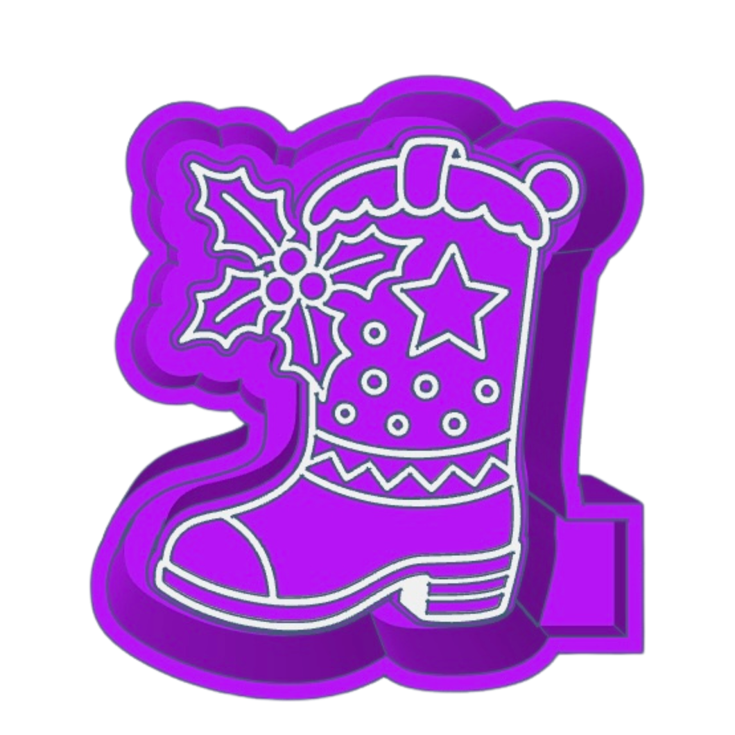 Christmas Cowboy Boot Freshie STL