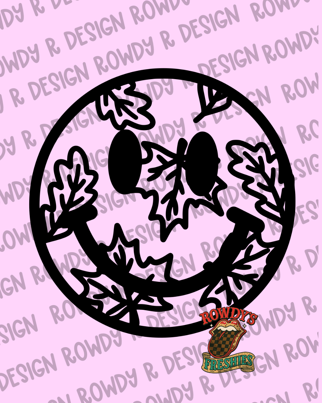 Leaves Smiley STL/PNG