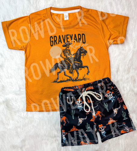 Cowboy Skelly Shorts