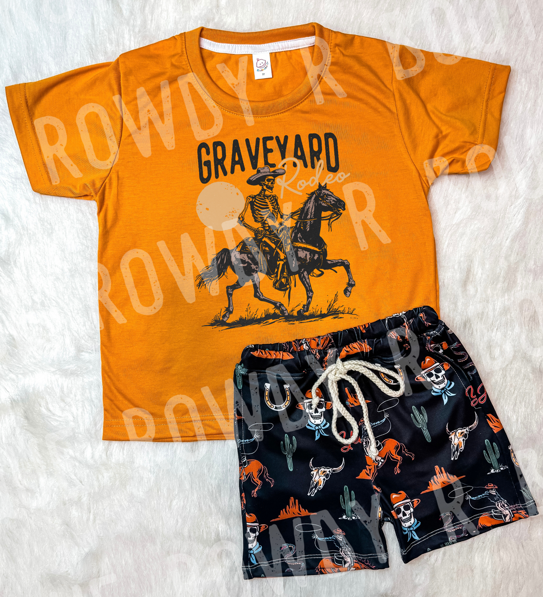 Cowboy Skelly Shorts